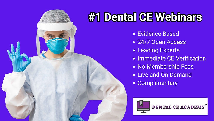 Dental CE Academy Free Live Dental CE inars